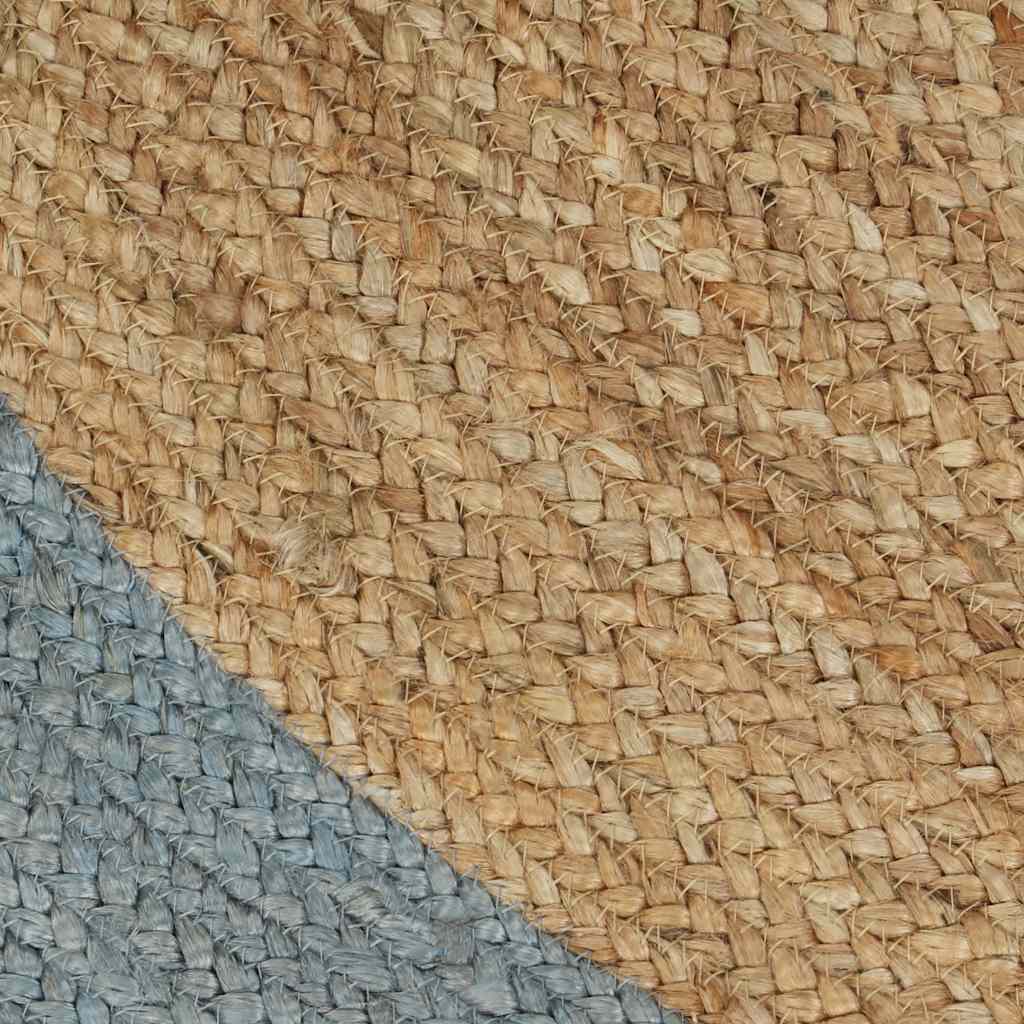 Ručno rađeni tepih od jute s maslinastozelenim rubom 240 cm