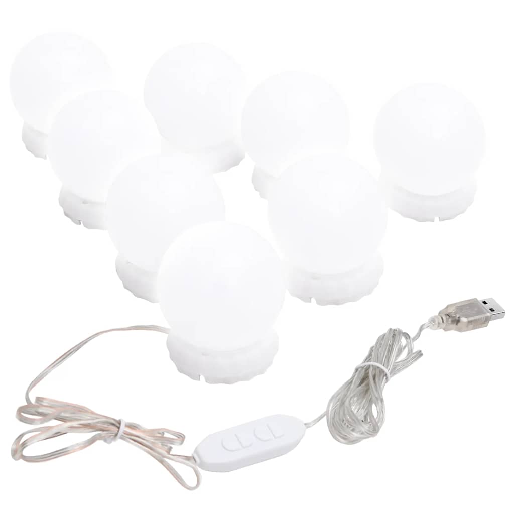 Ogledalo s LED svjetlima 60 x 30 cm stakleno ovalno