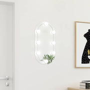Ogledalo s LED svjetlima 60 x 30 cm stakleno ovalno