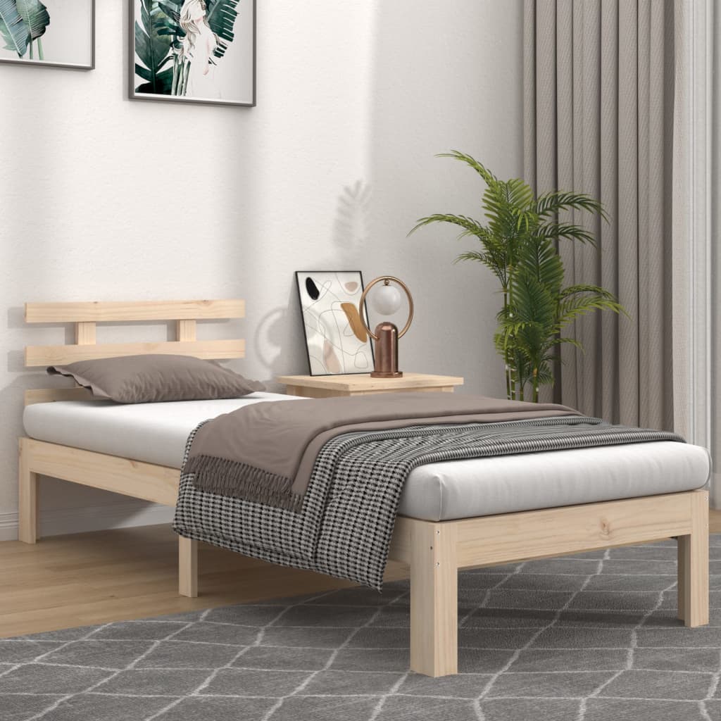 Okvir za krevet od masivnog drva 75 x 190 cm jednokrevetni