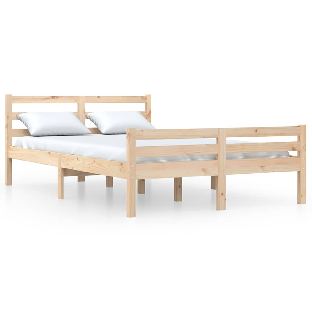 Okvir za krevet od masivnog drva 135 x 190 cm bračni