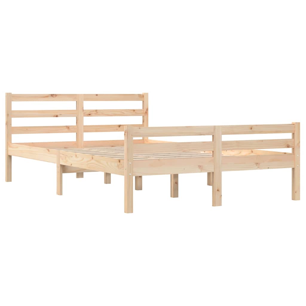 Okvir za krevet od masivnog drva 140 x 190 cm