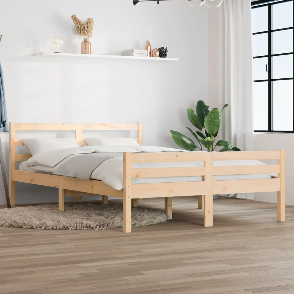 Okvir za krevet od masivnog drva 150 x 200 cm veliki bračni