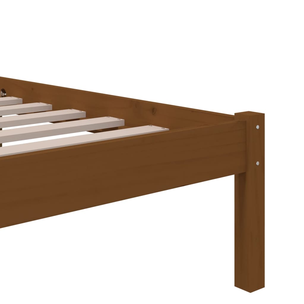 Okvir za krevet od masivnog drva boja meda 75x190 cm mali