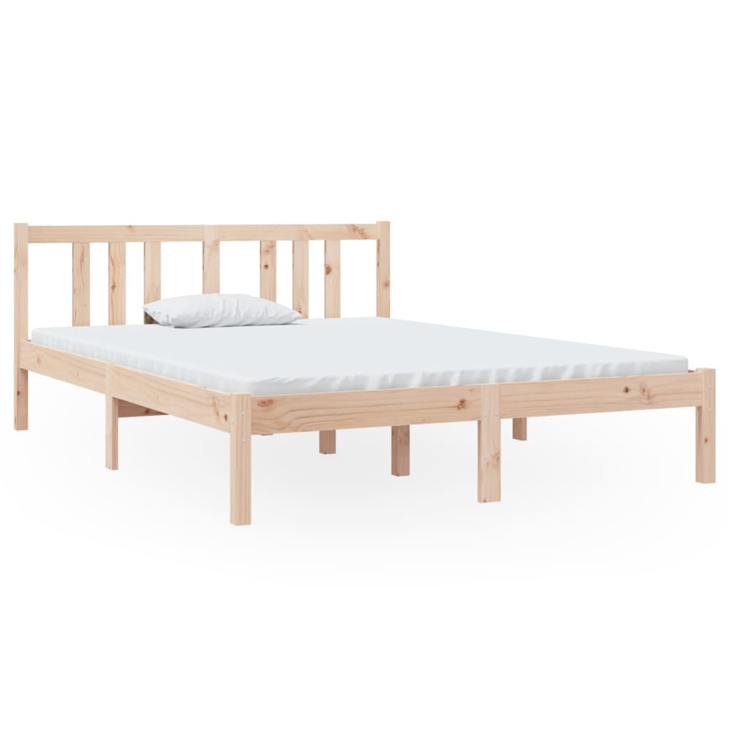 Okvir za krevet od masivnog drva 135 x 190 cm bračni