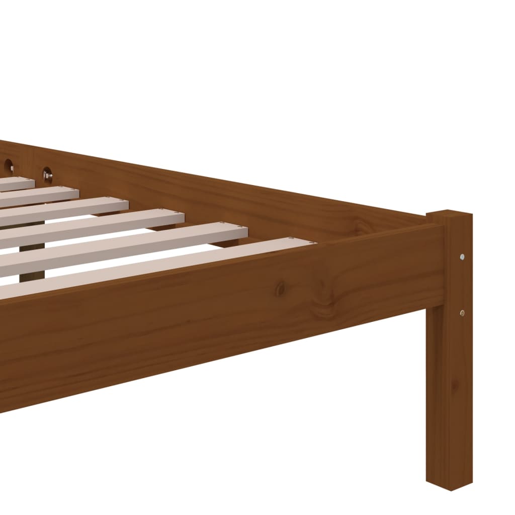 Okvir za krevet od masivnog drva smeđa boja meda 90 x 200 cm