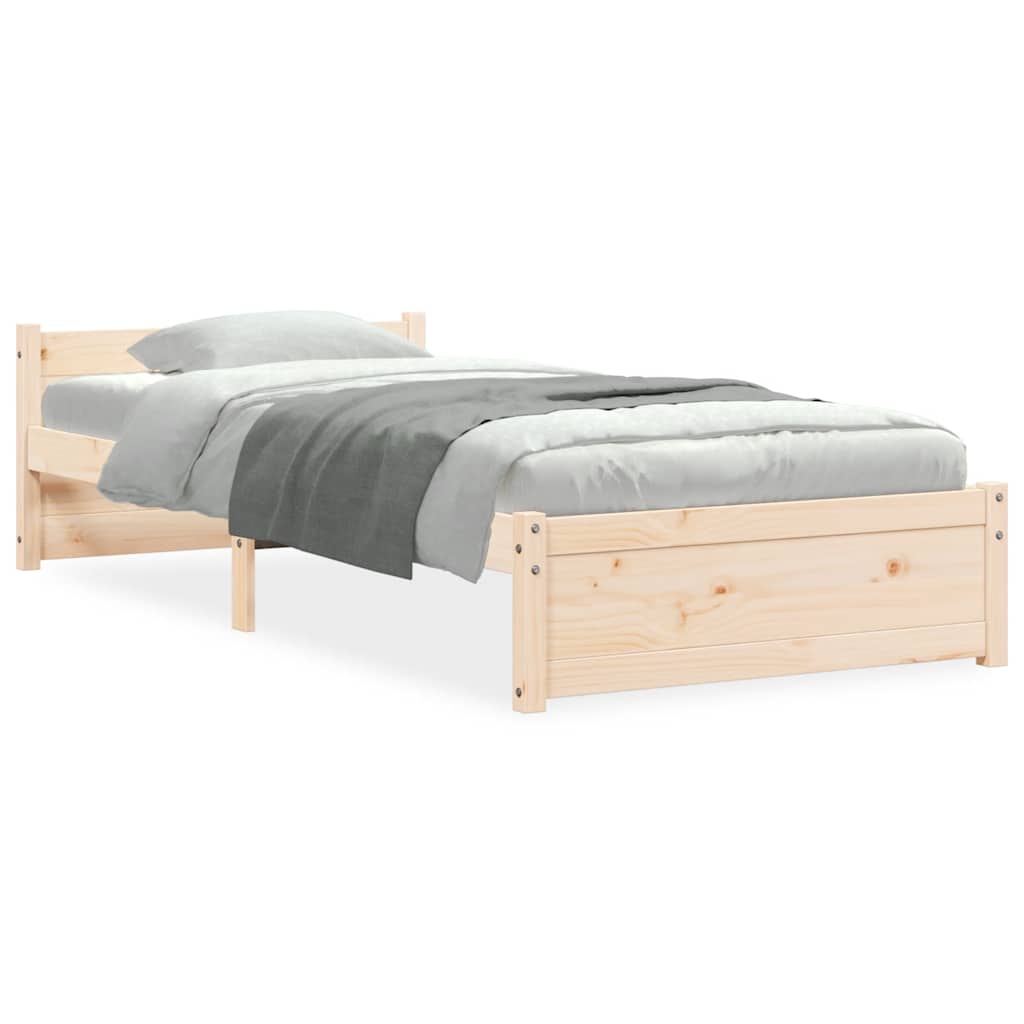Okvir za krevet od masivnog drva 90 x 190 cm jednokrevetni