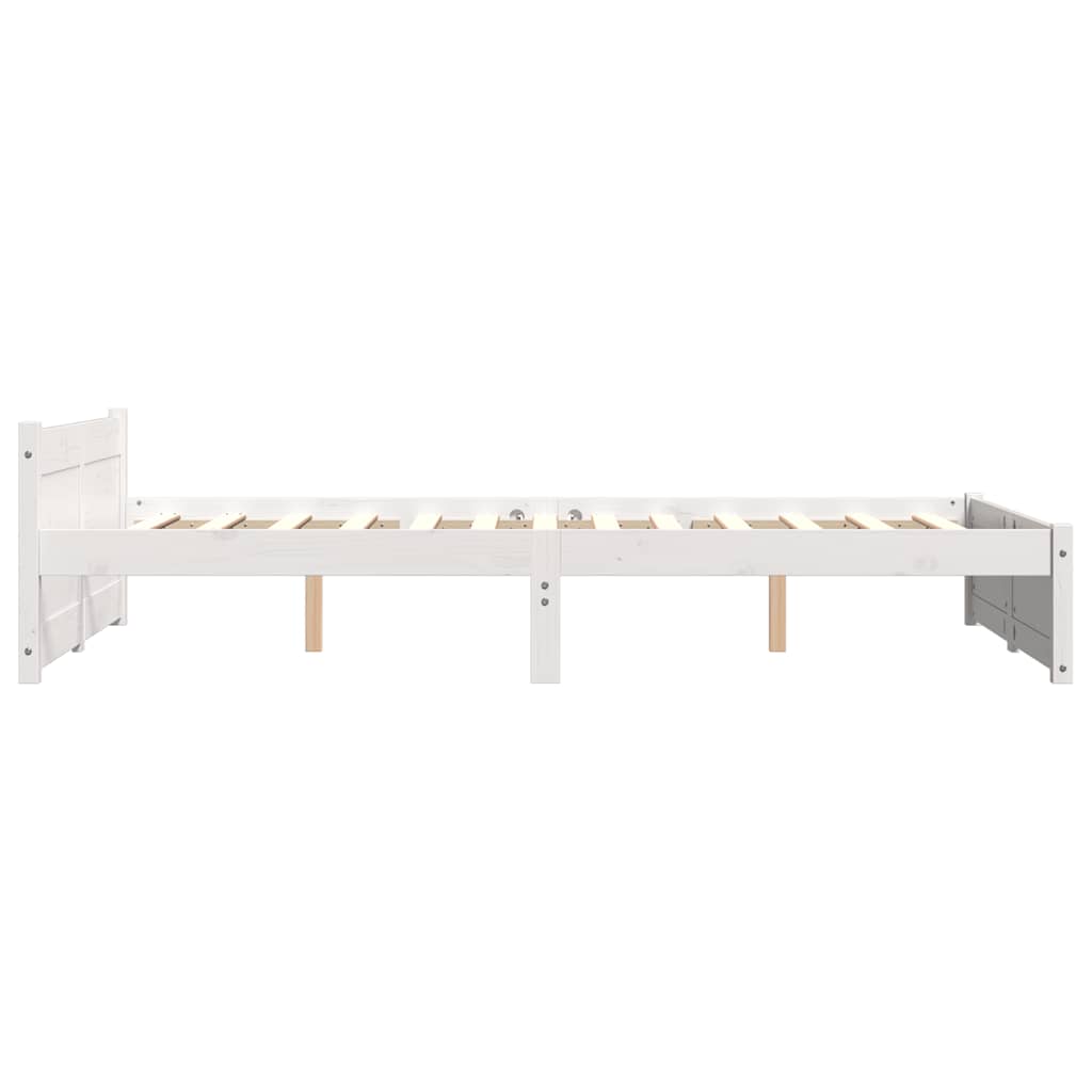 Okvir za krevet masivno drvo bijeli 120x190 cm mali bračni