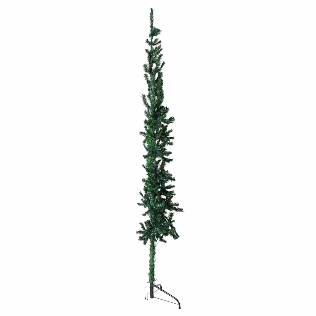 Tanka umjetna polovica božićnog drvca sa stalkom zelena 120 cm
