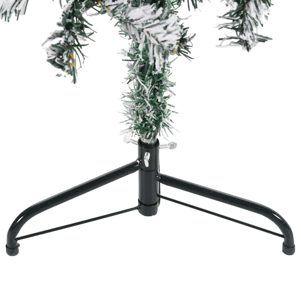 Tanka umjetna polovica božićnog drvca sa snijegom 150 cm
