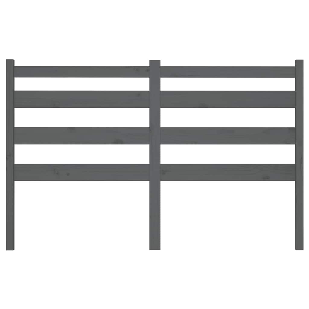Uzglavlje za krevet sivo 166 x 4 x 100 cm od masivne borovine