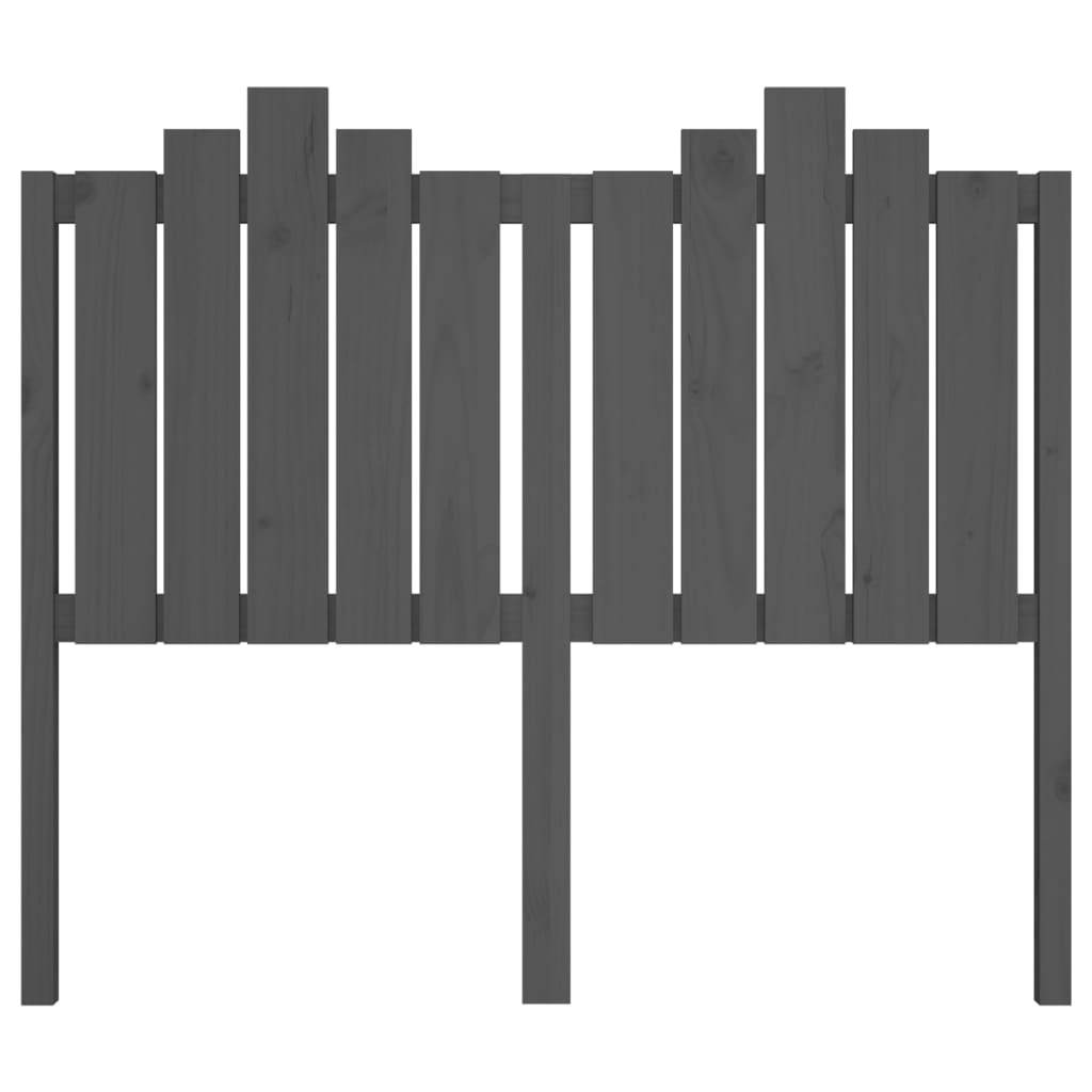 Uzglavlje za krevet sivo 126 x 4 x 110 cm od masivne borovine