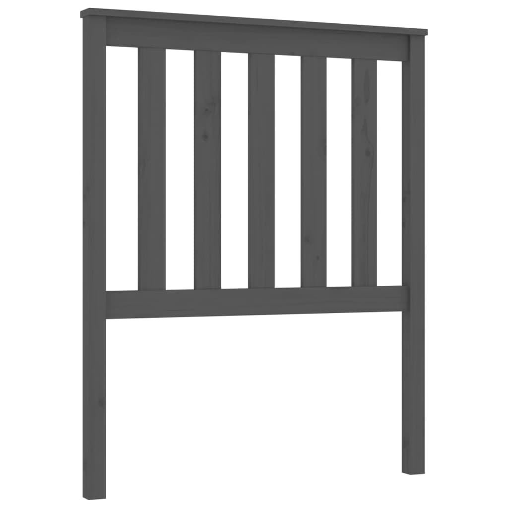 Uzglavlje za krevet sivo 81 x 6 x 101 cm od masivne borovine