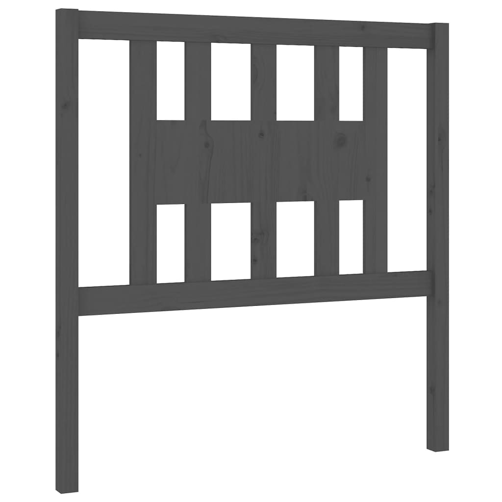 Uzglavlje sivo 106 x 4 x 100 cm od masivne borovine