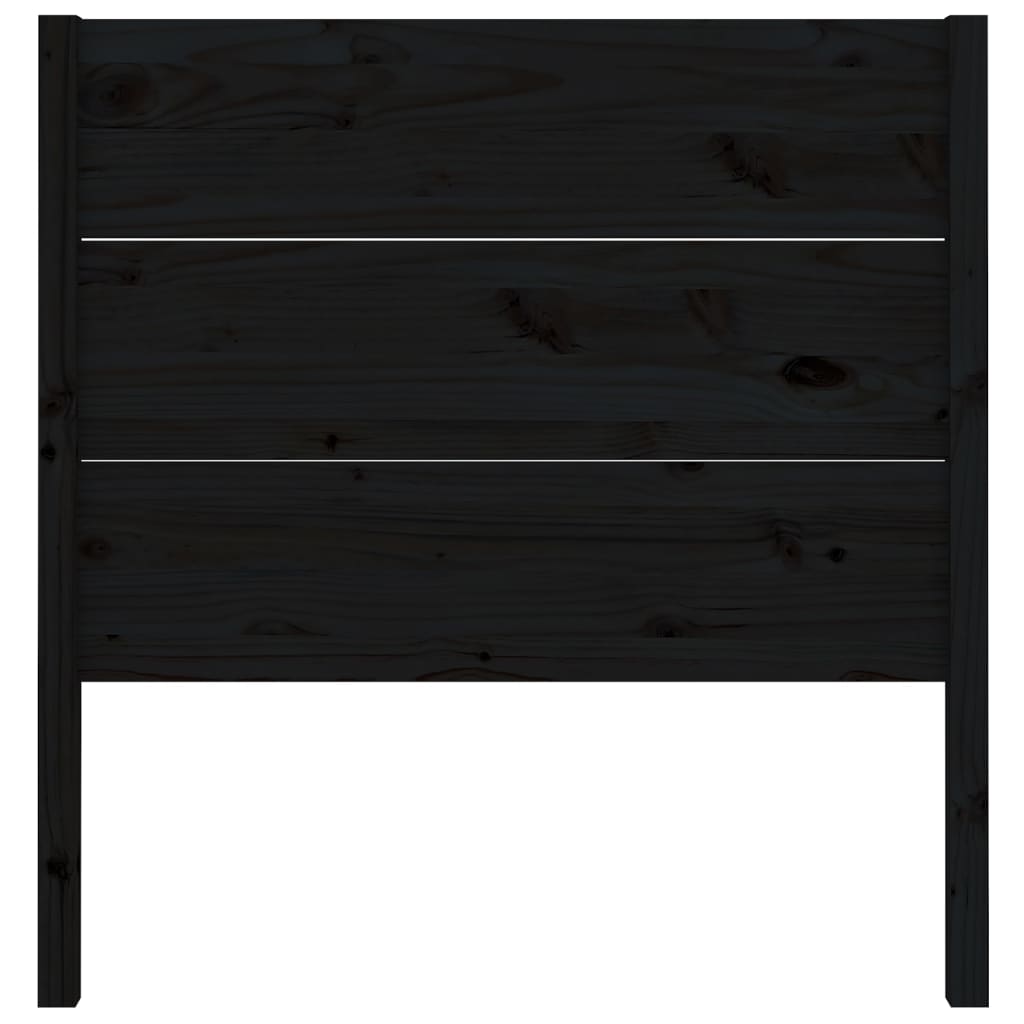 Uzglavlje crno 96 x 4 x 100 cm od masivne borovine