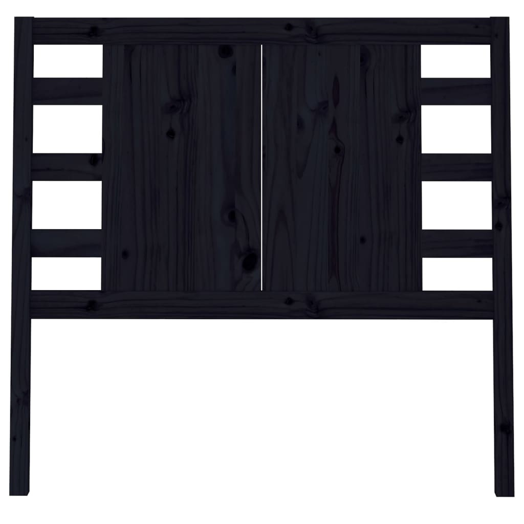 Uzglavlje crno 106 x 4 x 100 cm od masivne borovine