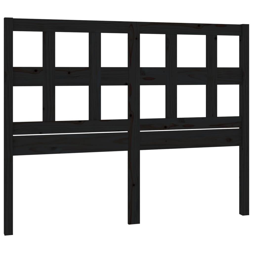 Uzglavlje za krevet crno 165,5 x 4 x 100 cm od masivne borovine