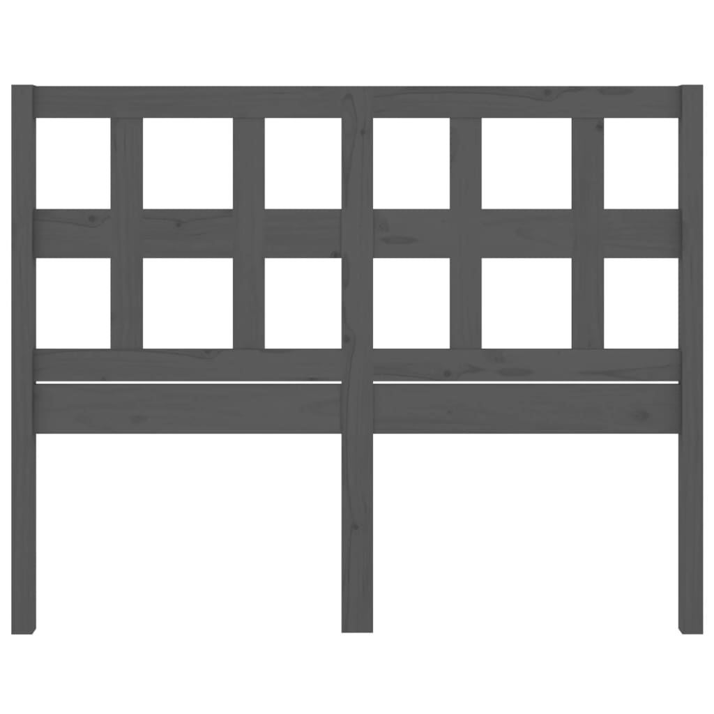 Uzglavlje za krevet sivo 205,5 x 4 x 100 cm od masivne borovine