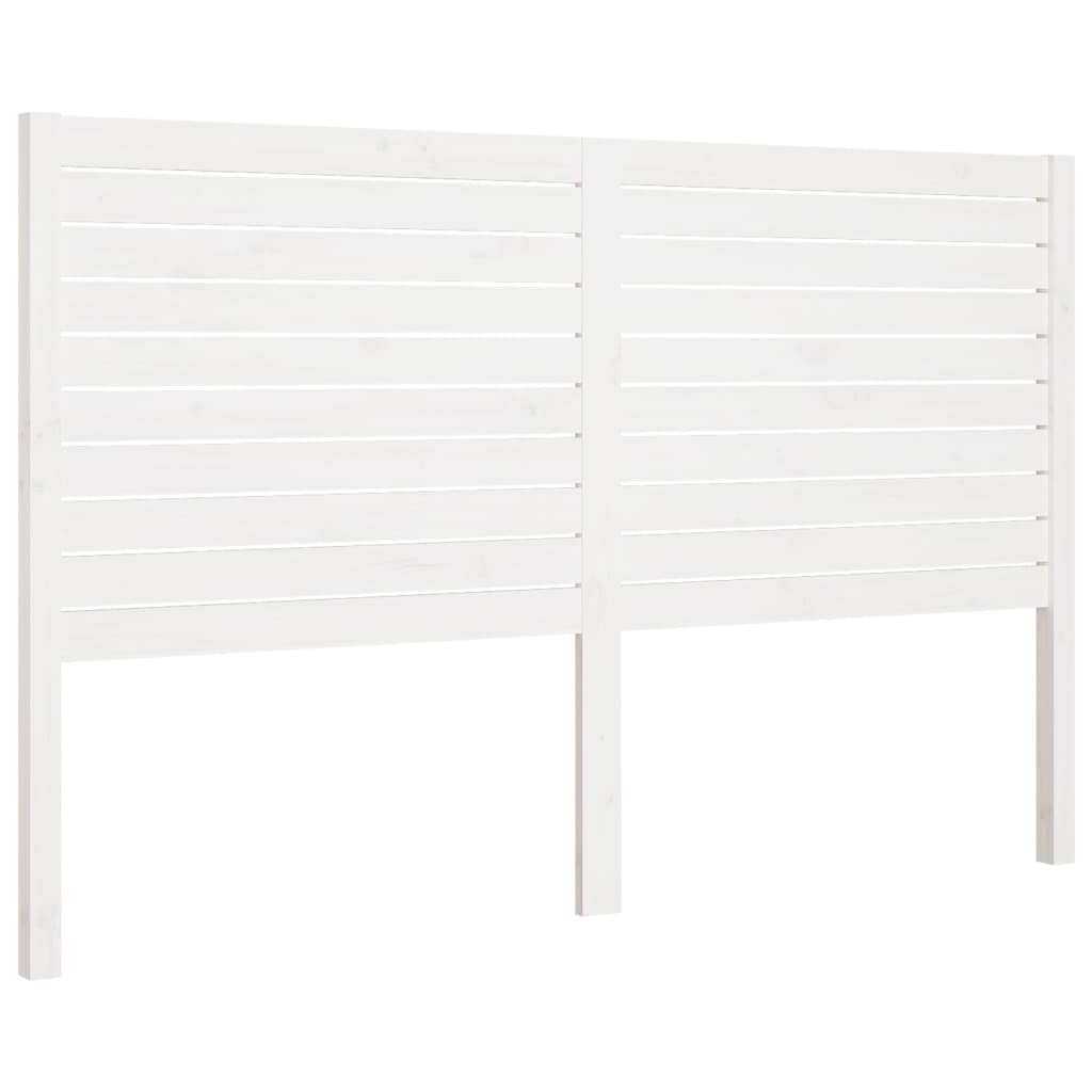 Uzglavlje za krevet bijelo 126 x 4 x 100 cm od masivne borovine