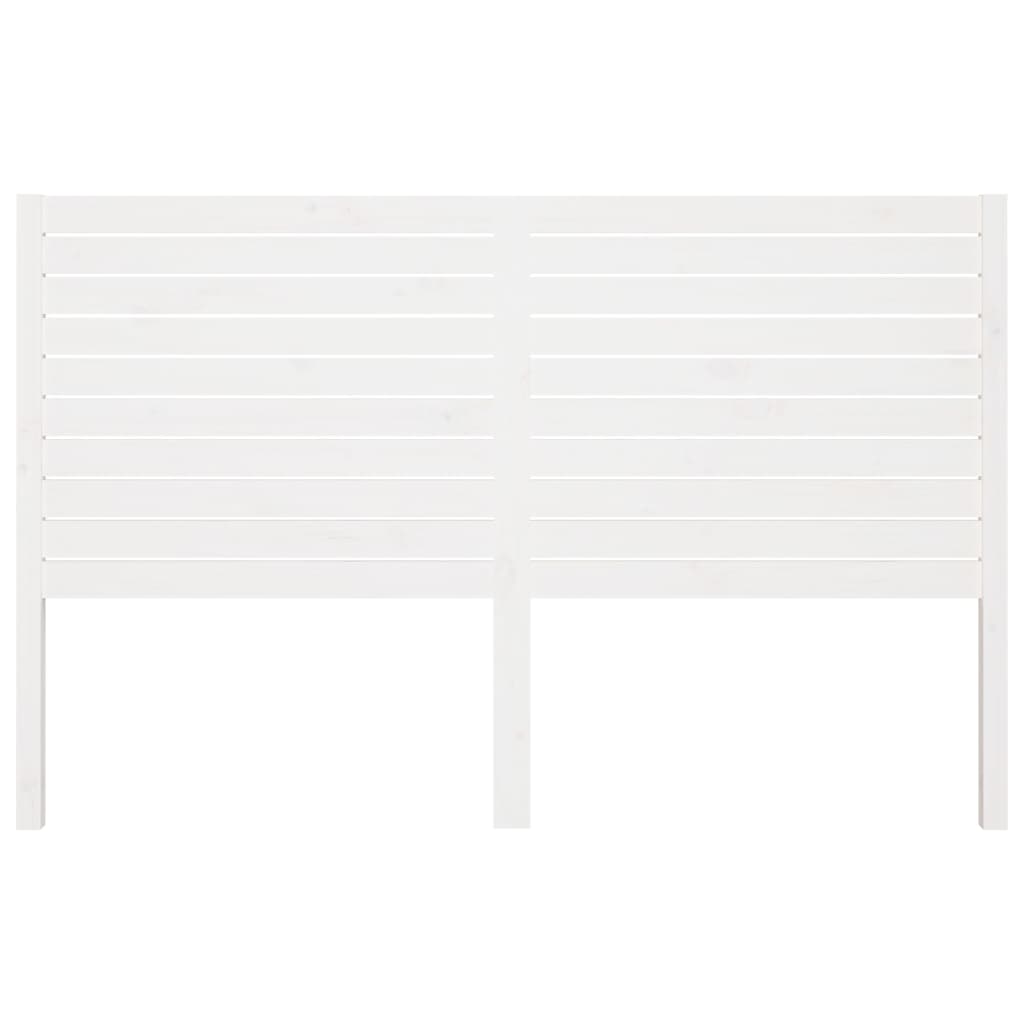 Uzglavlje za krevet bijelo 186 x 4 x 100 cm od masivne borovine