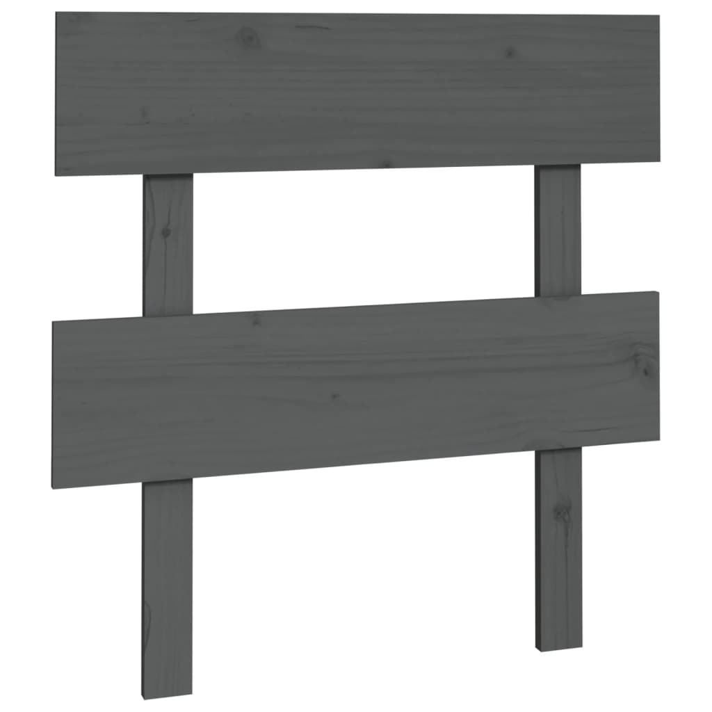 Uzglavlje za krevet sivo 93,5 x 3 x 81 cm od masivne borovine