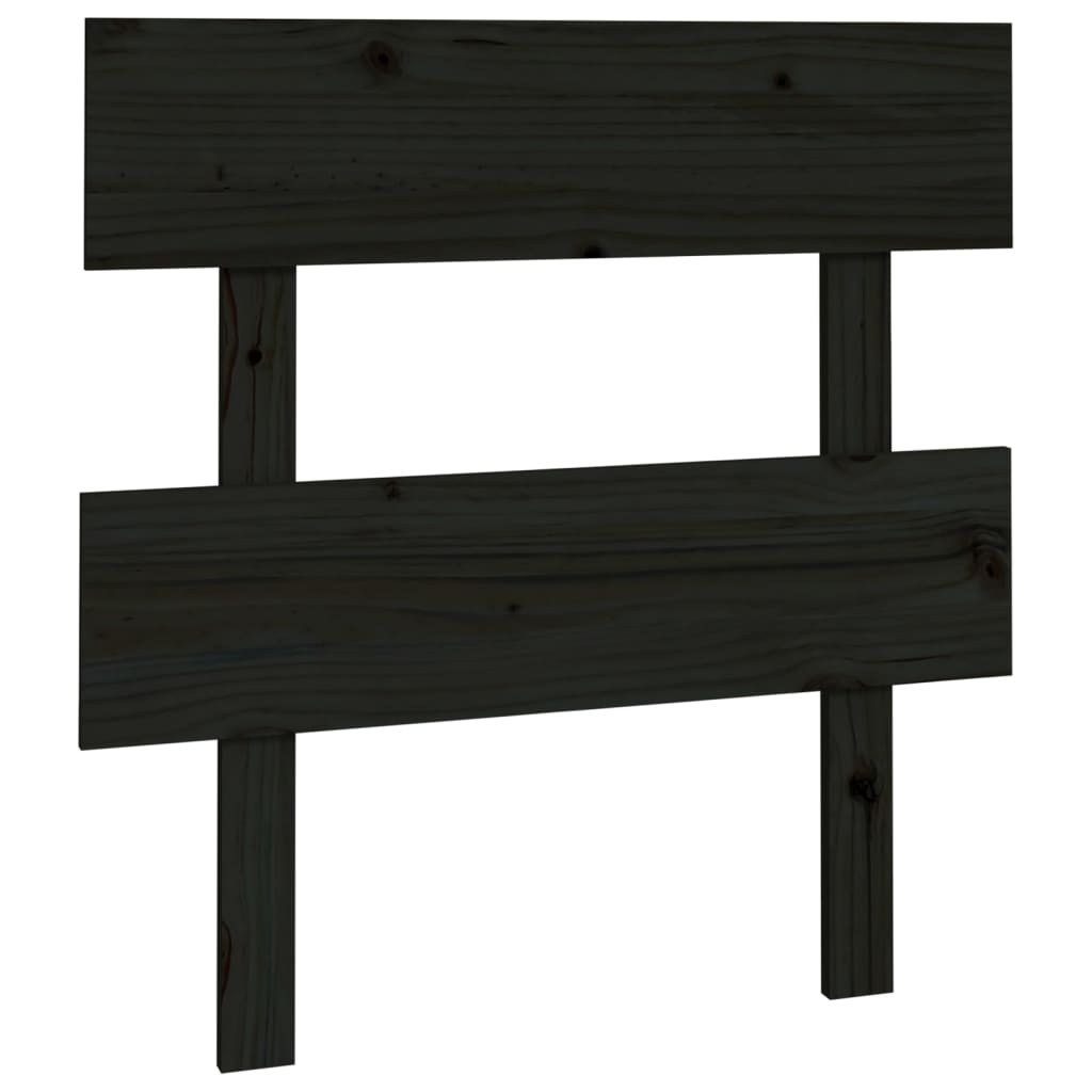 Uzglavlje za krevet crno 93,5 x 3 x 81 cm od masivne borovine