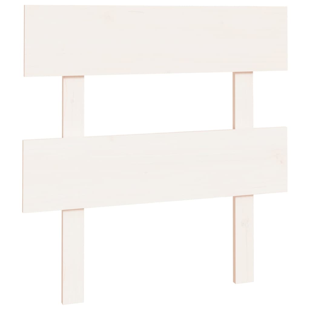 Uzglavlje za krevet bijelo 103,5x3x81 cm od masivne borovine