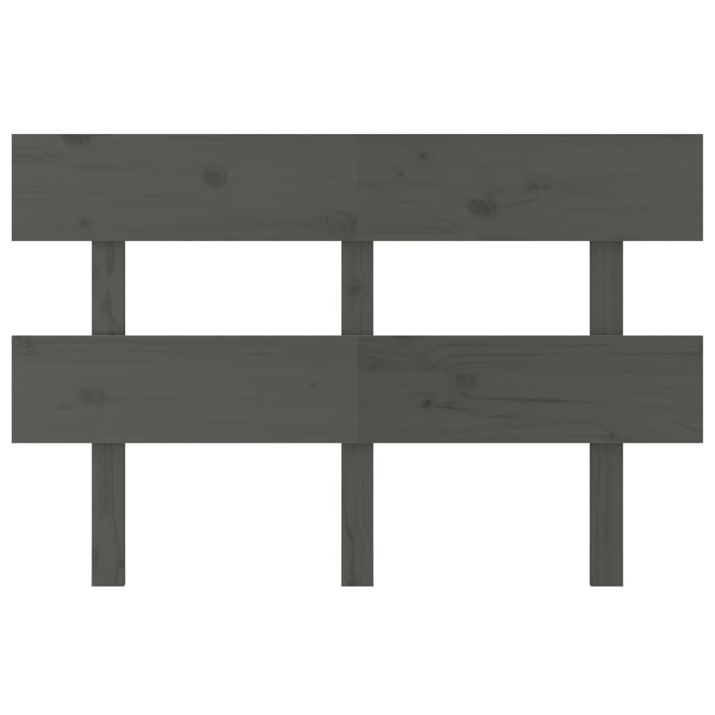 Uzglavlje za krevet sivo 138 x 3 x 81 cm od masivne borovine