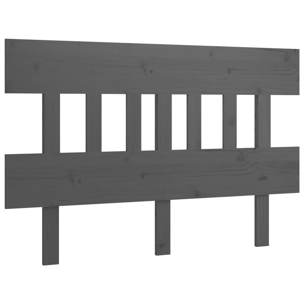 Uzglavlje za krevet sivo 138,5 x 3 x 81 cm od masivne borovine
