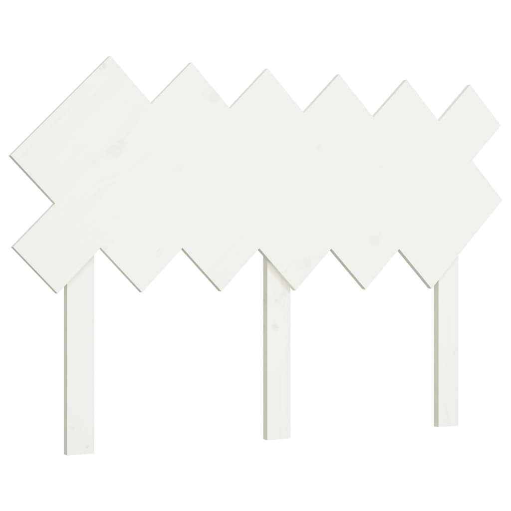 Uzglavlje za krevet Bijela 122,5x3x80,5 cm od masivne borovine