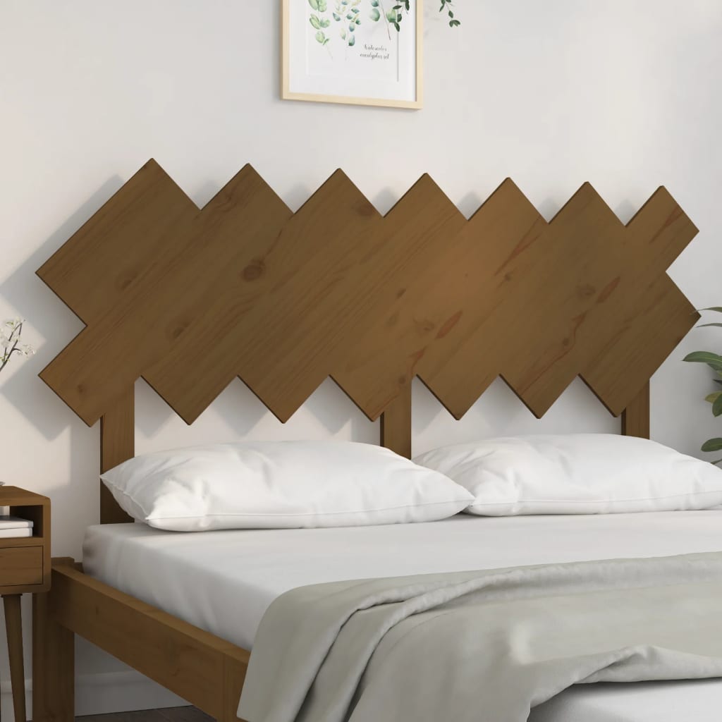Uzglavlje za krevet boja meda 151,5x3x81 cm masivna borovina