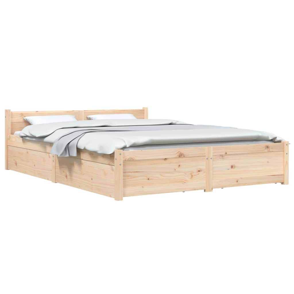 Okvir za krevet s ladicama 140 x 190 cm