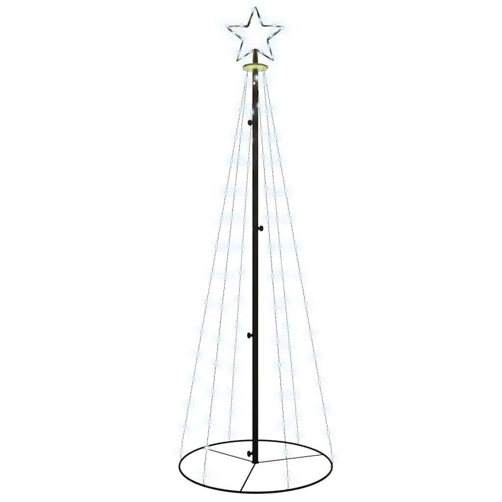 Stožasto božićno drvce hladno bijelo 108 LED žarulja 70x180 cm