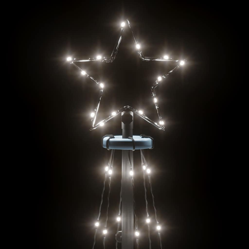Stožasto božićno drvce hladno bijelo 108 LED žarulja 70x180 cm