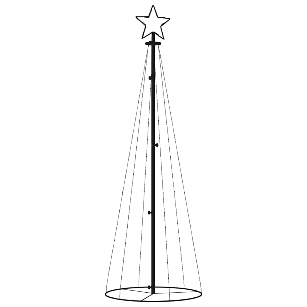 Stožasto božićno drvce šareno 108 LED žarulja 70 x 180 cm