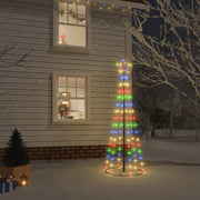 Stožasto božićno drvce šareno 108 LED žarulja 70 x 180 cm