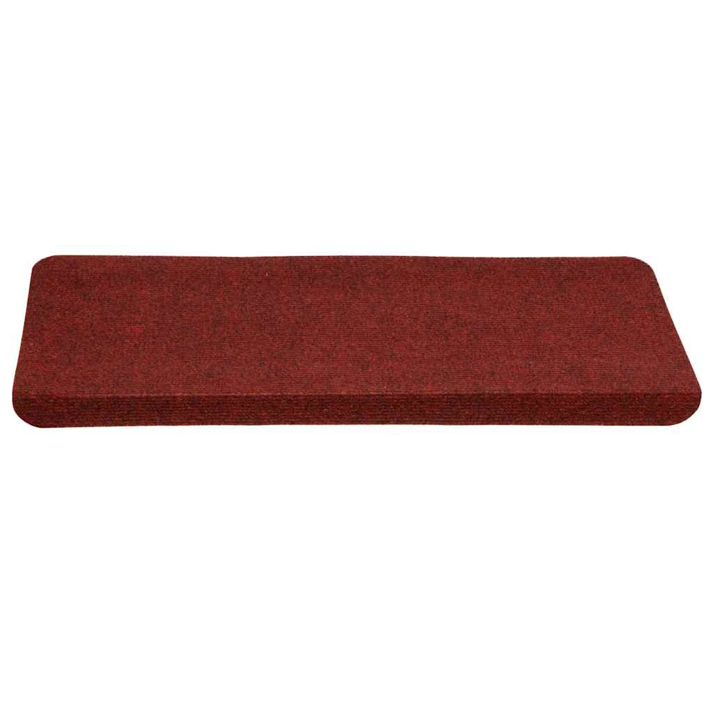 Samoljepljivi otirači za stepenice 15 kom 65x24,5x3,5 cm crveni