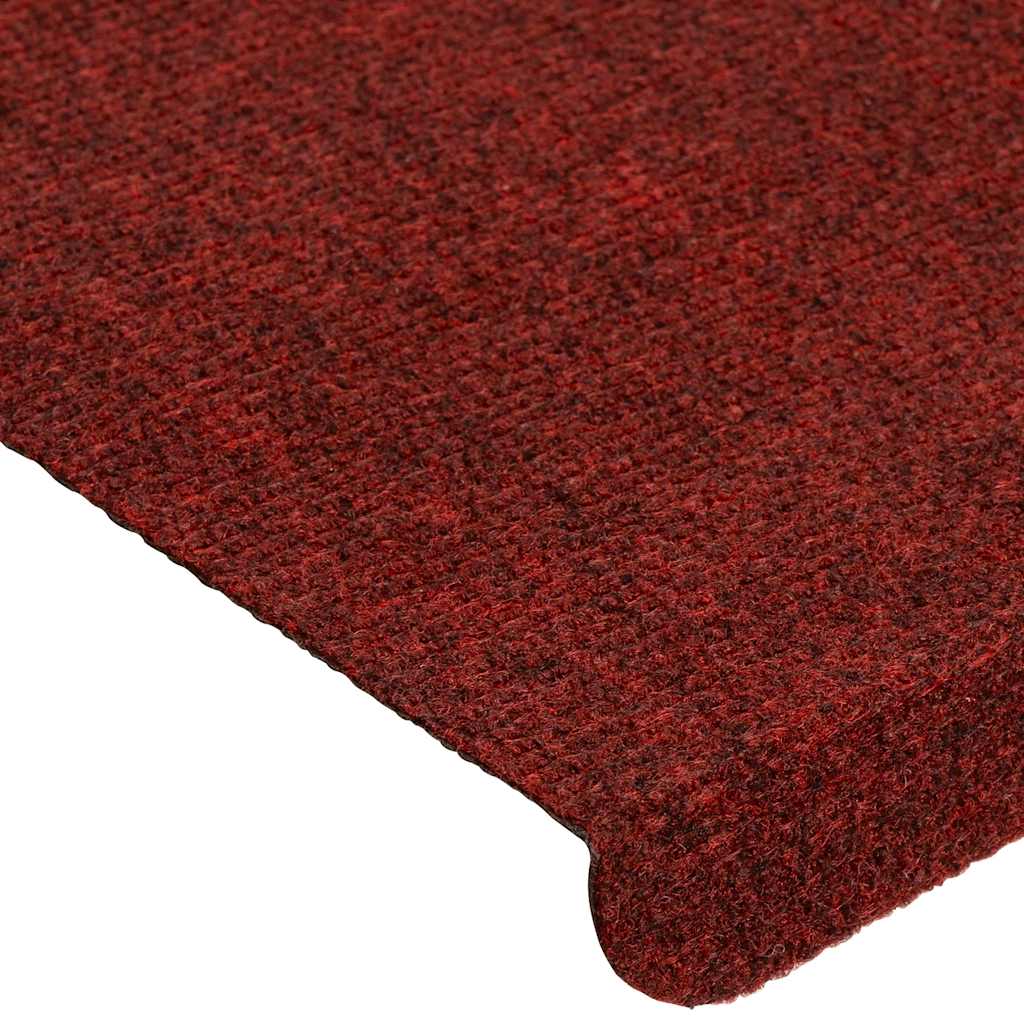 Samoljepljivi otirači za stepenice 15 kom 65x24,5x3,5 cm crveni