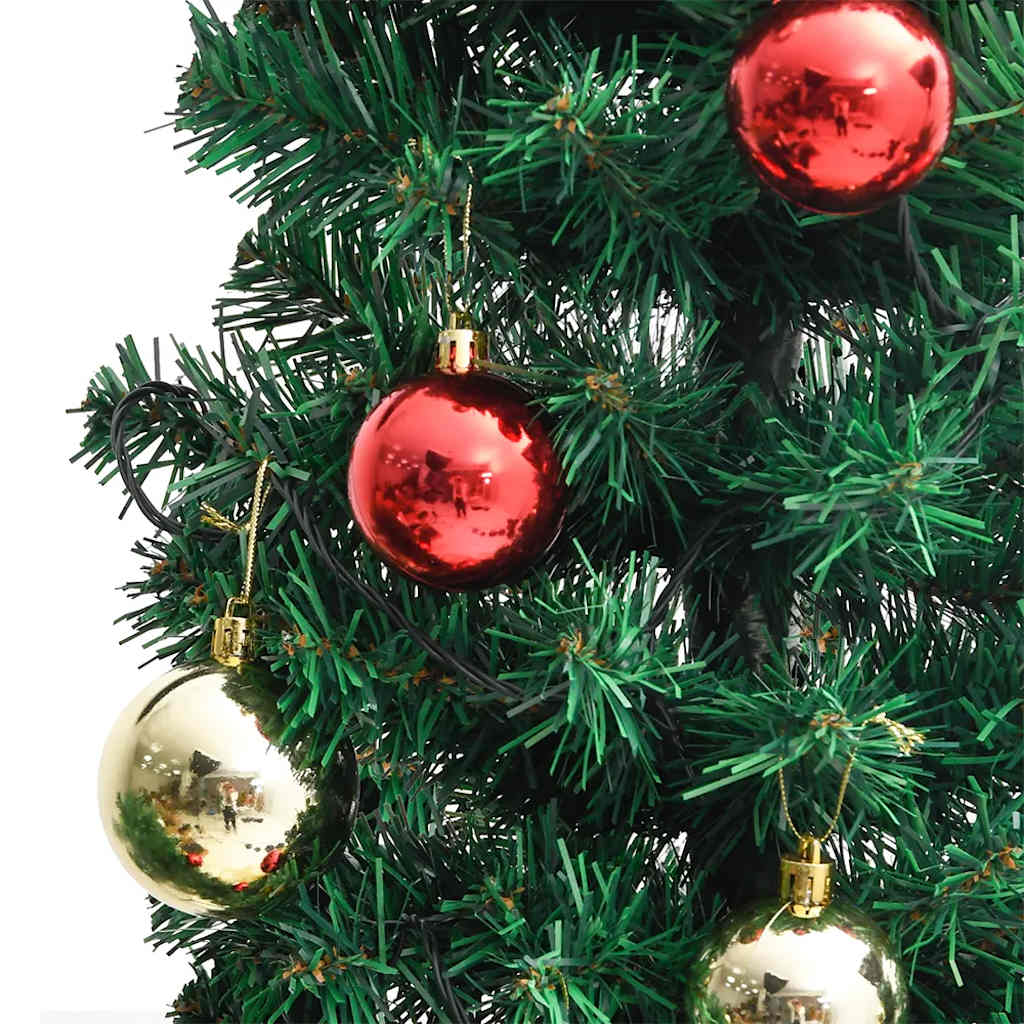 Božićni kaktus sa stalkom i LED žaruljama zeleni 210 cm PVC