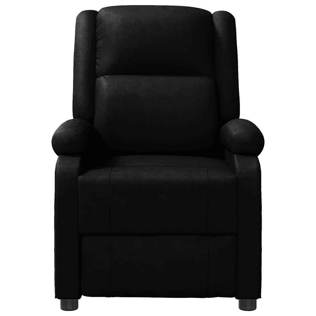 Masažna fotelja od umjetne kože crna