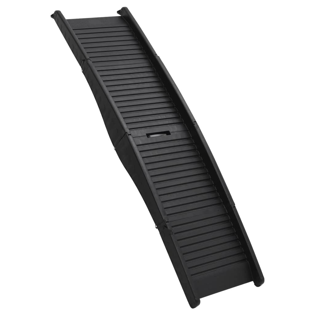 Sklopiva rampa za pse crna 153 x 40 x 12,5 cm od plastike