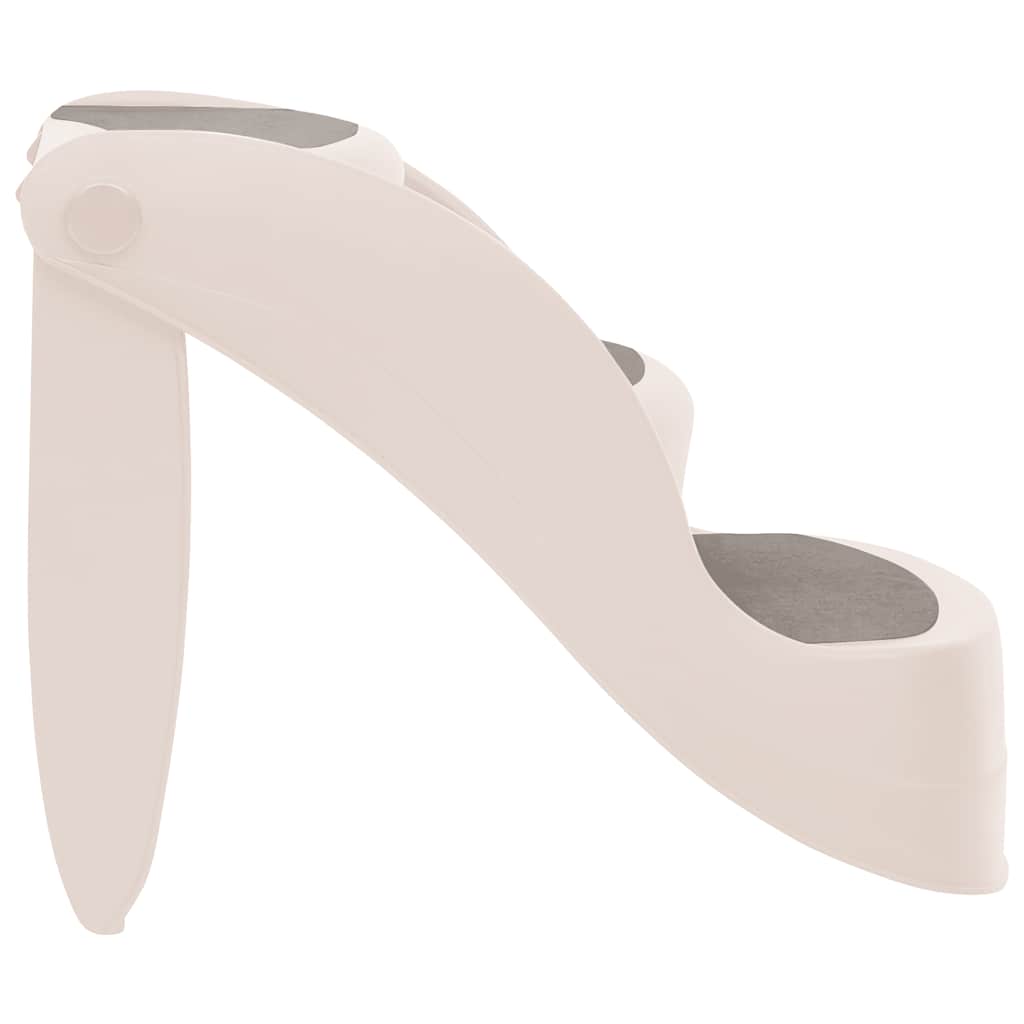 Sklopive ljestve za pse s 3 stepenice krem 50x38x38 cm plastika