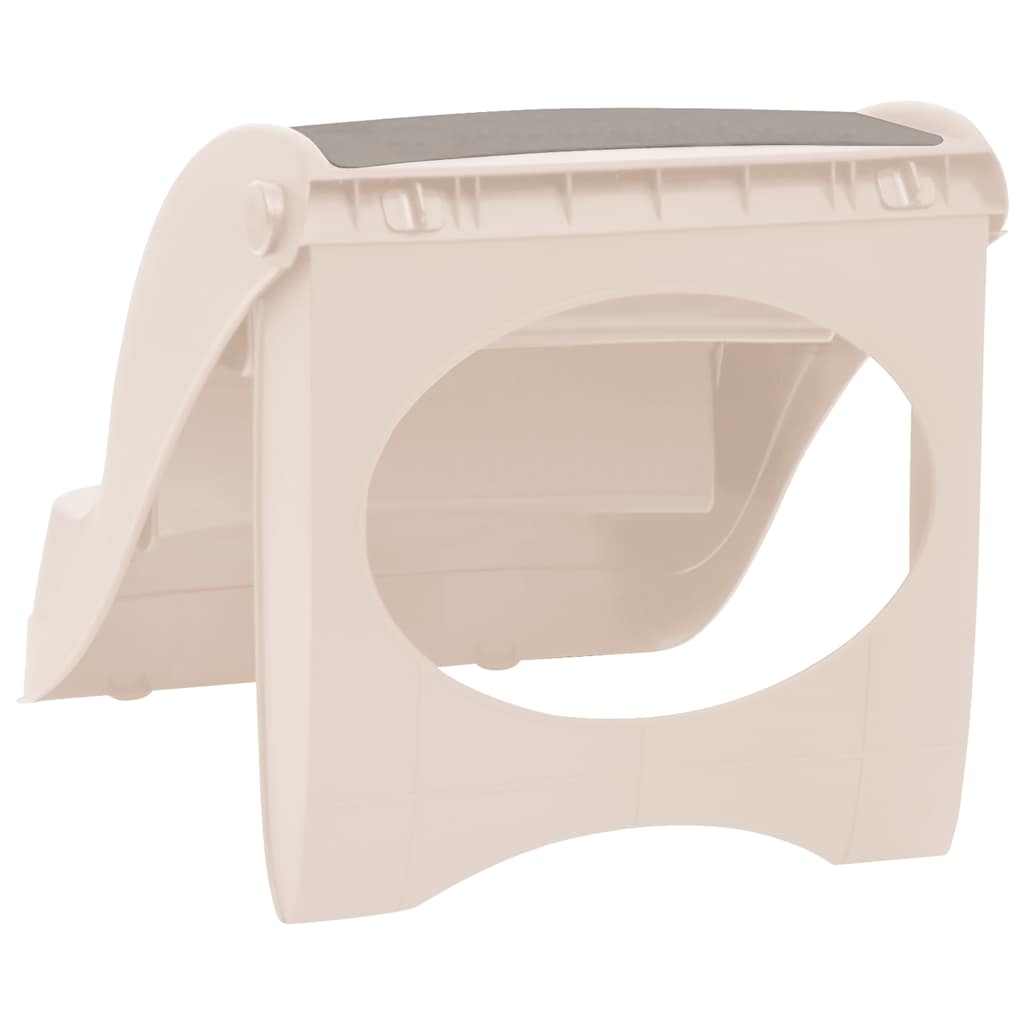 Sklopive ljestve za pse s 3 stepenice krem 50x38x38 cm plastika