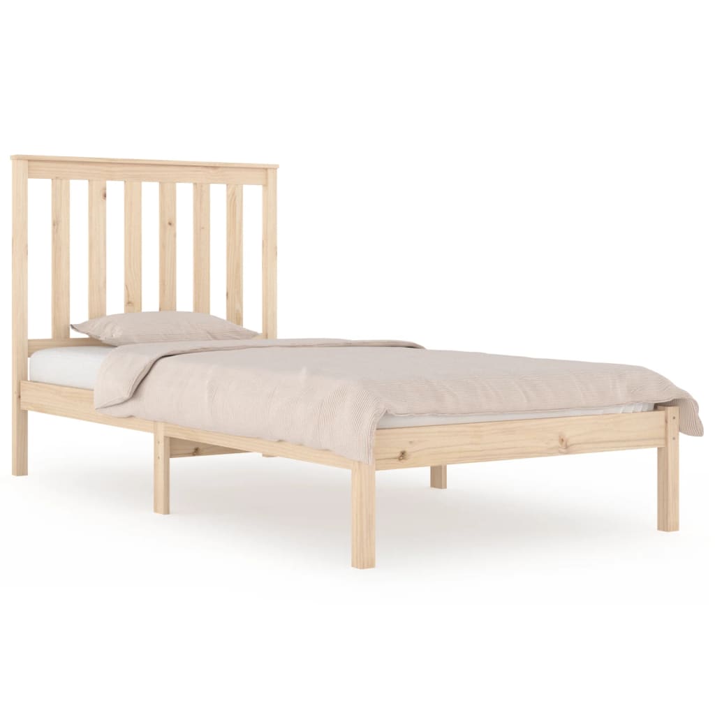 Okvir za krevet od borovine 75 x 190 cm mali jednokrevetni