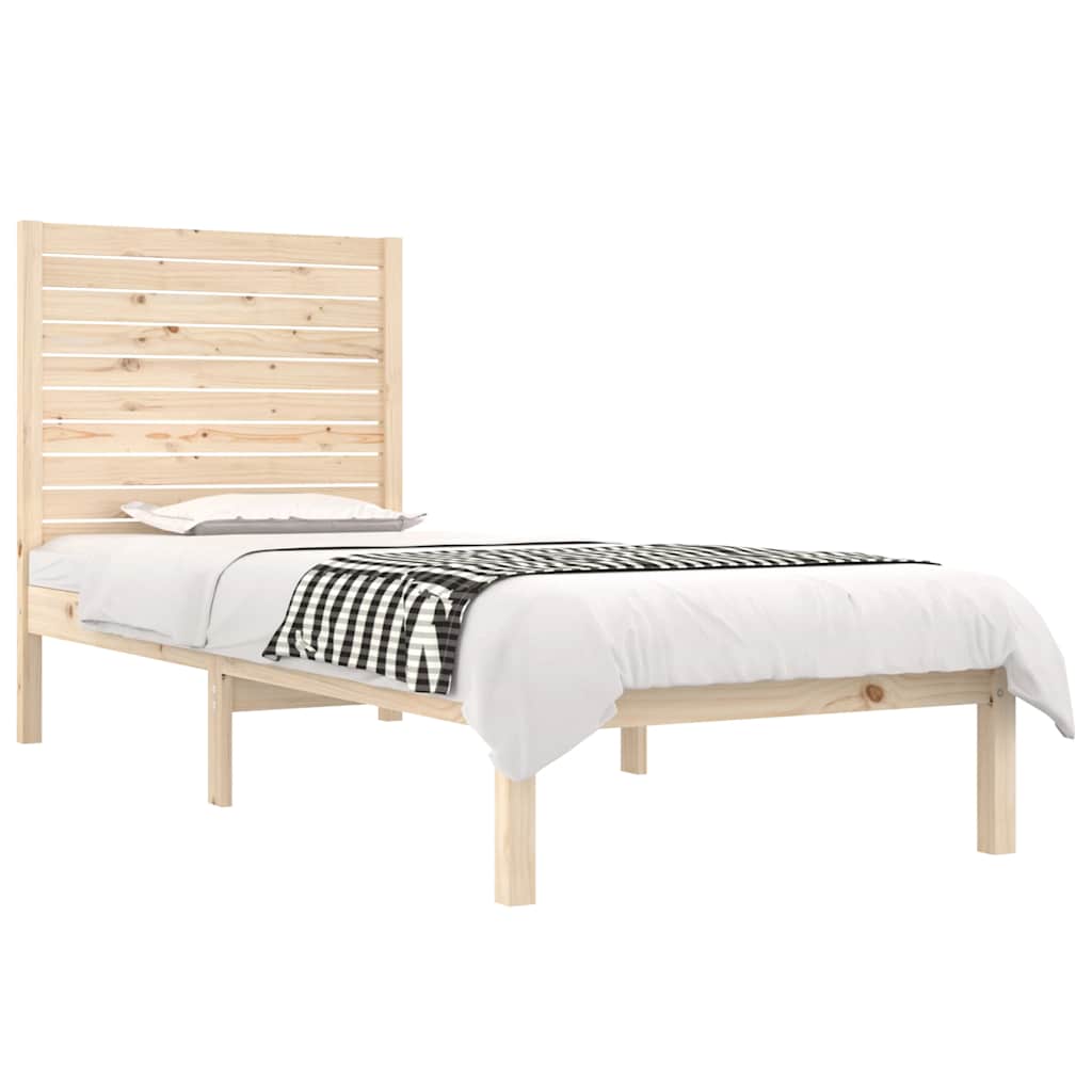Okvir za krevet od masivnog drva 75 x 190 cm jednokrevetni