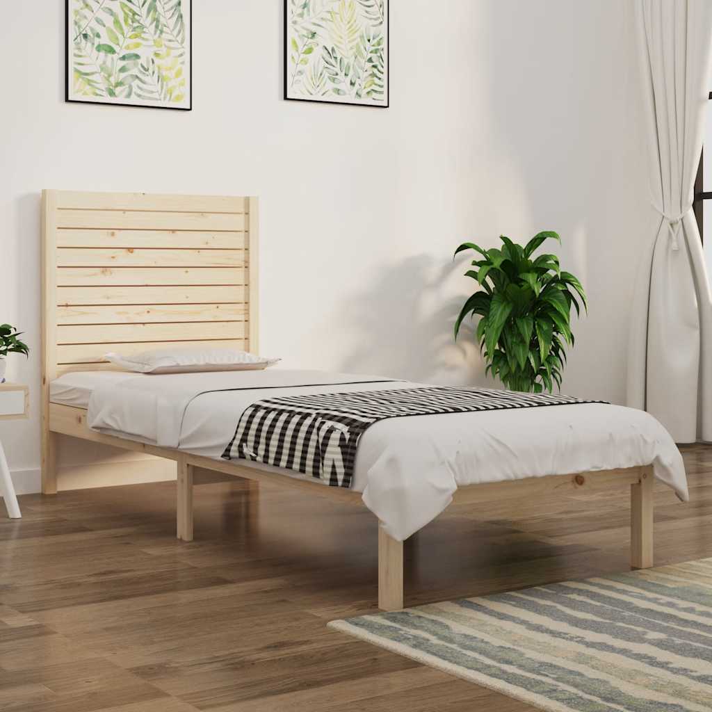 Okvir za krevet od masivnog drva 75 x 190 cm jednokrevetni