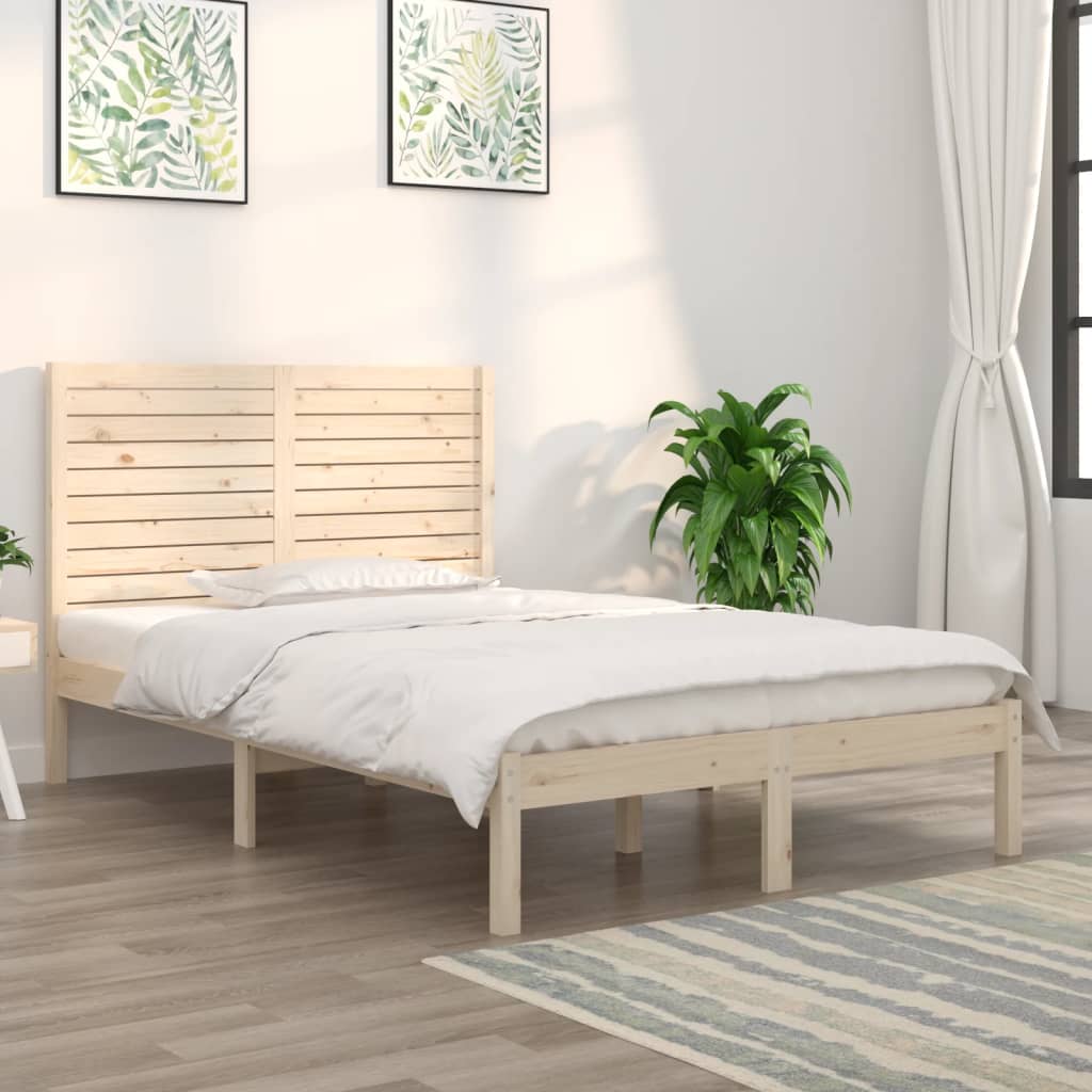 Okvir za krevet od masivnog drva 120 x 190 cm mali bračni