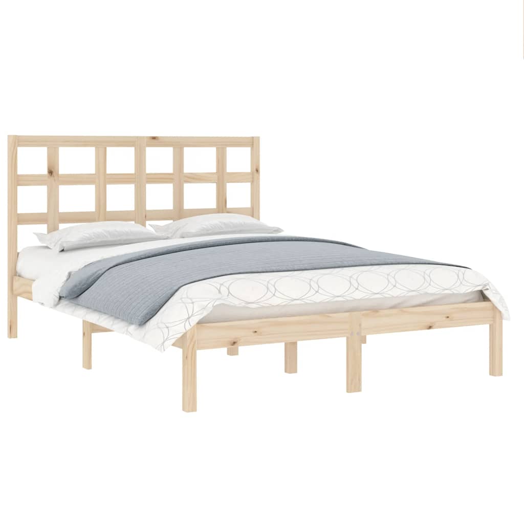 Okvir za krevet od masivnog drva 135 x 190 cm bračni