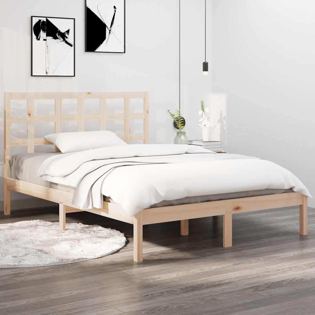 Okvir za krevet od masivnog drva 135 x 190 cm bračni