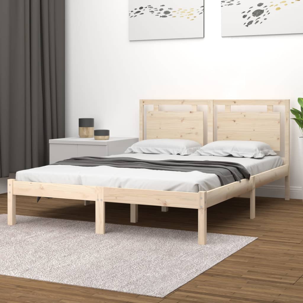 Okvir za krevet od masivnog drva 180 x 200 cm veliki bračni